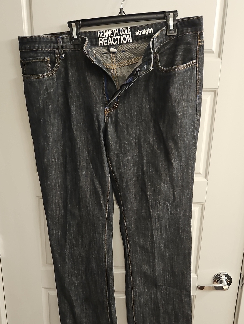 Kenneth Cole Reaction Men's Straight Jeans - Dark Blue Indigo